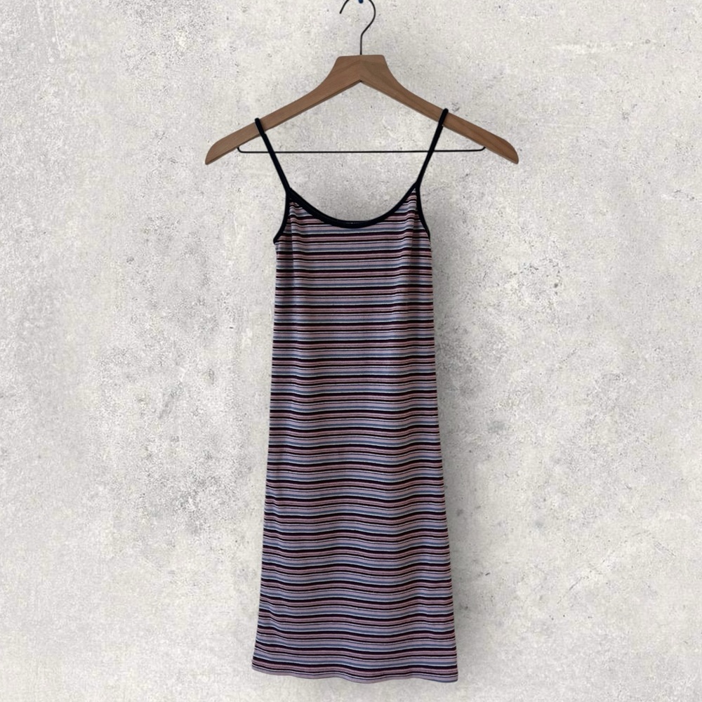 Brandy Melville Multicolor Striped Bodycon Mini Dress